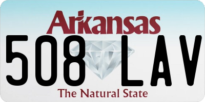 AR license plate 508LAV