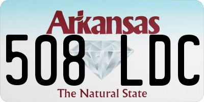 AR license plate 508LDC