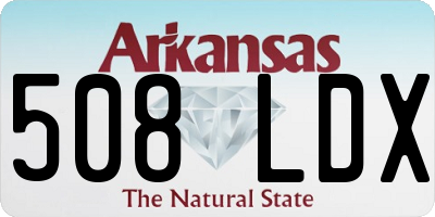 AR license plate 508LDX