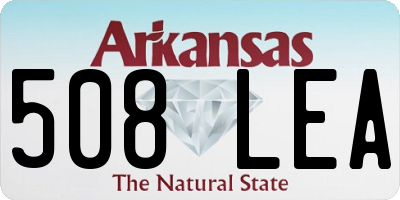 AR license plate 508LEA