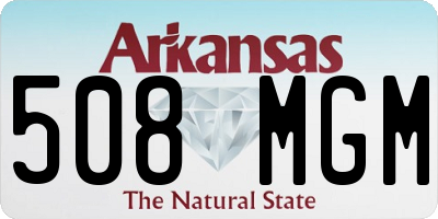 AR license plate 508MGM
