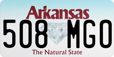 AR license plate 508MGO