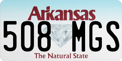 AR license plate 508MGS