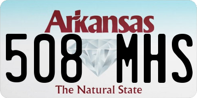 AR license plate 508MHS