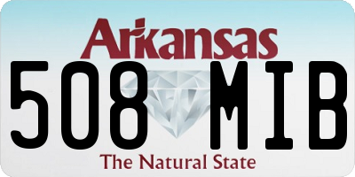 AR license plate 508MIB