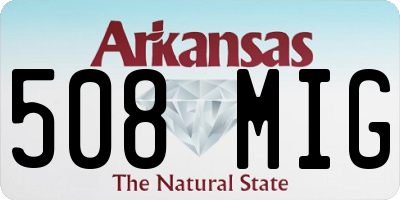 AR license plate 508MIG