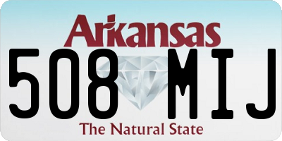 AR license plate 508MIJ