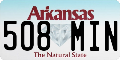 AR license plate 508MIN