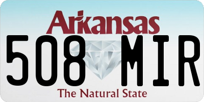 AR license plate 508MIR