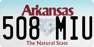 AR license plate 508MIU