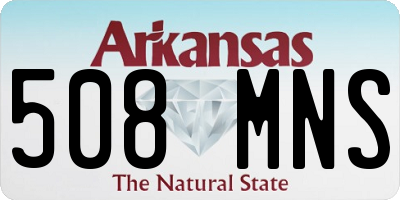 AR license plate 508MNS