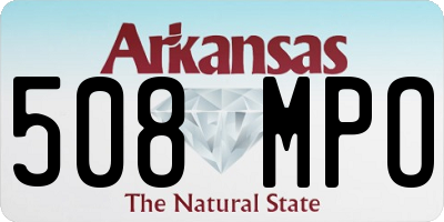 AR license plate 508MPO