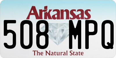 AR license plate 508MPQ