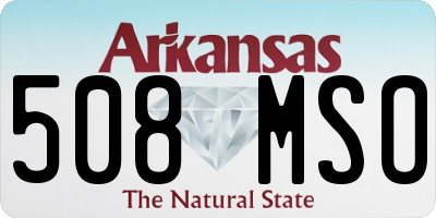 AR license plate 508MSO
