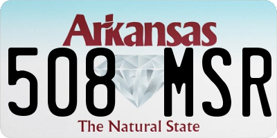 AR license plate 508MSR