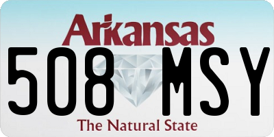 AR license plate 508MSY