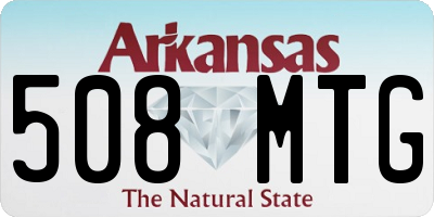 AR license plate 508MTG