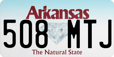 AR license plate 508MTJ