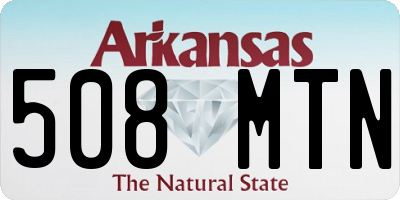 AR license plate 508MTN