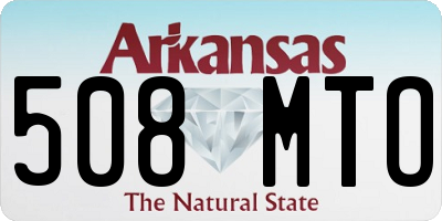 AR license plate 508MTO