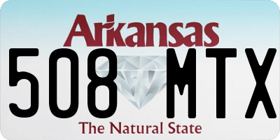 AR license plate 508MTX