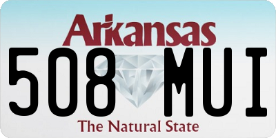 AR license plate 508MUI