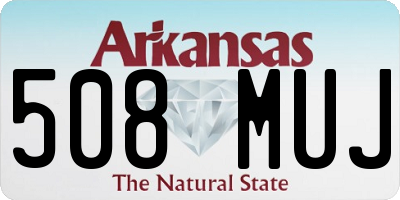 AR license plate 508MUJ