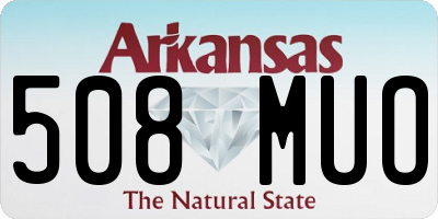 AR license plate 508MUO