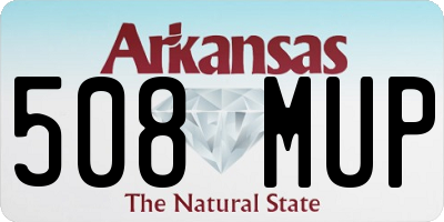 AR license plate 508MUP