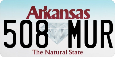 AR license plate 508MUR