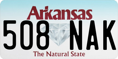 AR license plate 508NAK