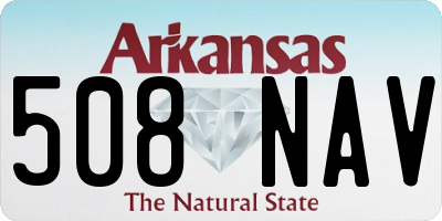 AR license plate 508NAV