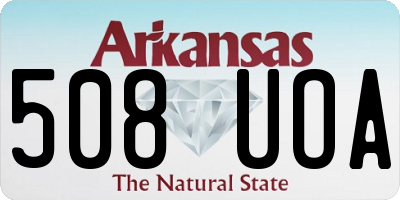 AR license plate 508UOA