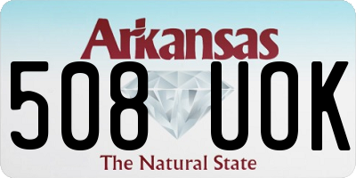 AR license plate 508UOK