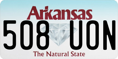 AR license plate 508UON