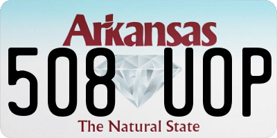 AR license plate 508UOP