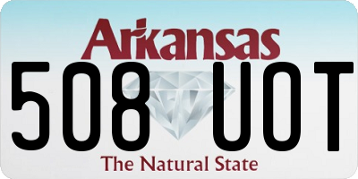 AR license plate 508UOT