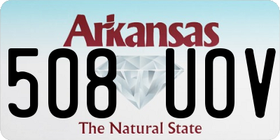 AR license plate 508UOV