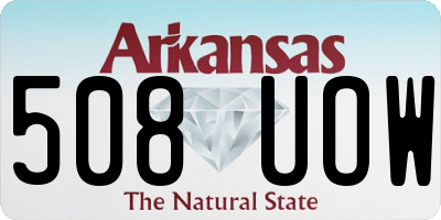 AR license plate 508UOW