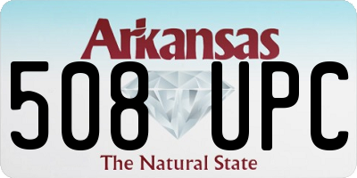 AR license plate 508UPC
