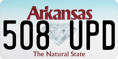 AR license plate 508UPD