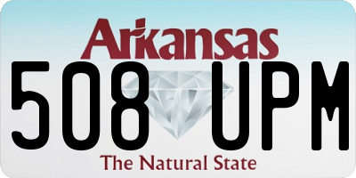 AR license plate 508UPM