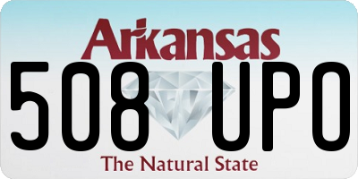 AR license plate 508UPO