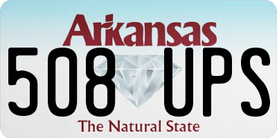 AR license plate 508UPS