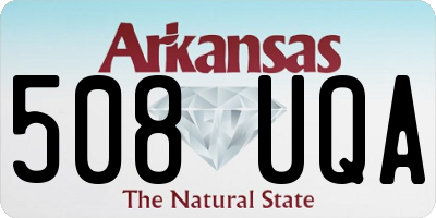AR license plate 508UQA
