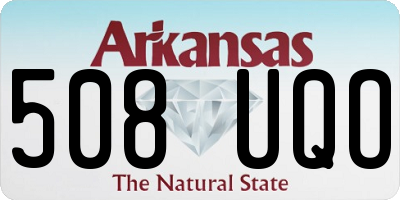 AR license plate 508UQO