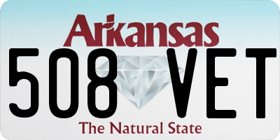 AR license plate 508VET