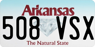 AR license plate 508VSX