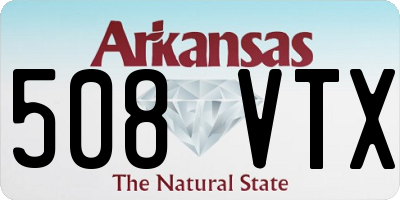 AR license plate 508VTX