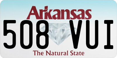 AR license plate 508VUI